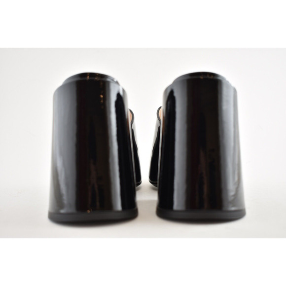 Gucci Lexi 105 Black Patent Horsebit Backless Sandal Mule Block Heel Pump 35 - Picture 11 of 12